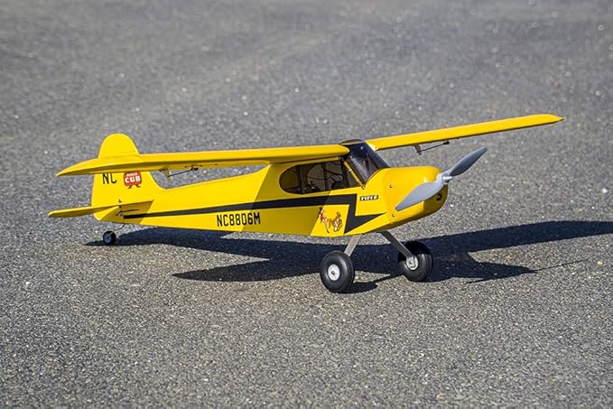 Viloga Piper J-3 Cub Balsa Wood Model Airplane S08 J3 Laser Cutting 46 Wingspan Fly Aircraft Model Kit DIY RC Plane Kit for Adults