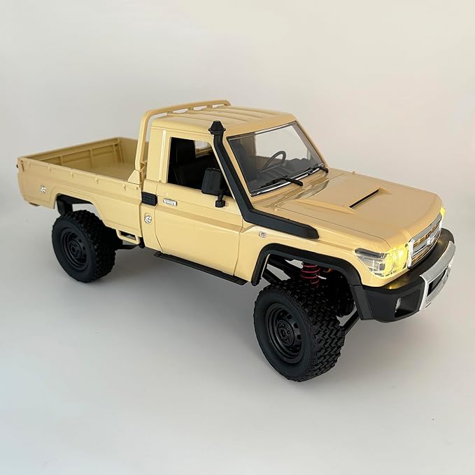 RC Truck 1/12 RC Rock Crawler 4x4 Toyota Land Cruiser Remote Control Pickup Off Road RTR 2.4GHz All Terrain with 280 Brushed Motor Proportional Throttle Steering for Adult MN-82