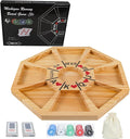 Michigan Rummy Board Game Deluxe Se tPerfect Blend of A Royal Game of Hearts Rummy Poker Wooden Tripoley Board Game Betting Bluffing Game Classical Family Card Game for 100 Chips (Log -Medium)
