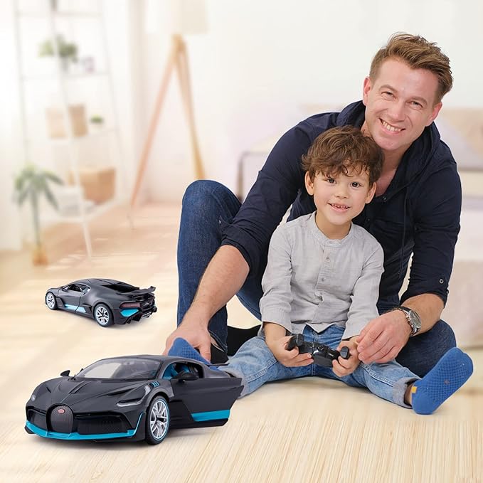 RASTAR Bugatti Divo Remote Control Car - 1/14 Scale Bugatti RC Car with Openable Doors - Grey