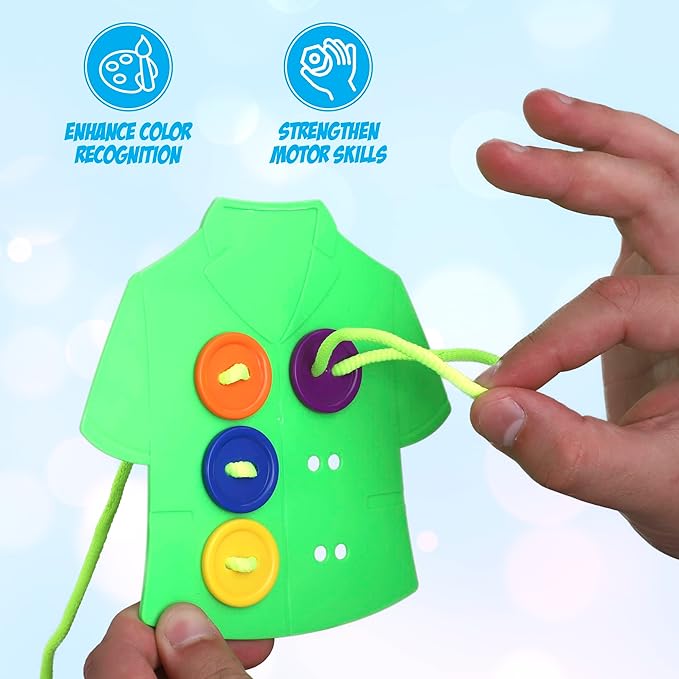 Point Games Lacing Cards Sequence Game - Threading. Sewing Button Lace Occupational Therapy Toy Boys &amp Girls Fine Motor Toys Educational Preschool Games for Kids Ages 4+