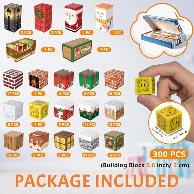 Vdealen 300 PCS Magnetic Blocks-Magnetic Building Blocks Stacking Magnetic Cubes Toy for Kids STEM Montessori Sensory Toys for Boys and Girls Age 3 4 5 6 7 8 9 10 11 12 Christmas Birthday Gift