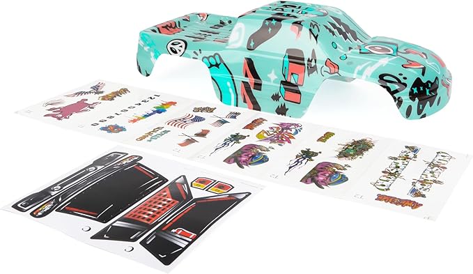 SummitLink Custom Body Compatible for 1/10 Scale RC Car or Truck (Truck not Included) (Graffiti Blue)