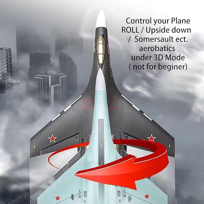 RC Plane Remote Control Airplane RTF 4CH Tail Motor 3D / 6D Stunt Function SU35 Jet Aircraft with Hobby Model 2 Left Hand Throttle