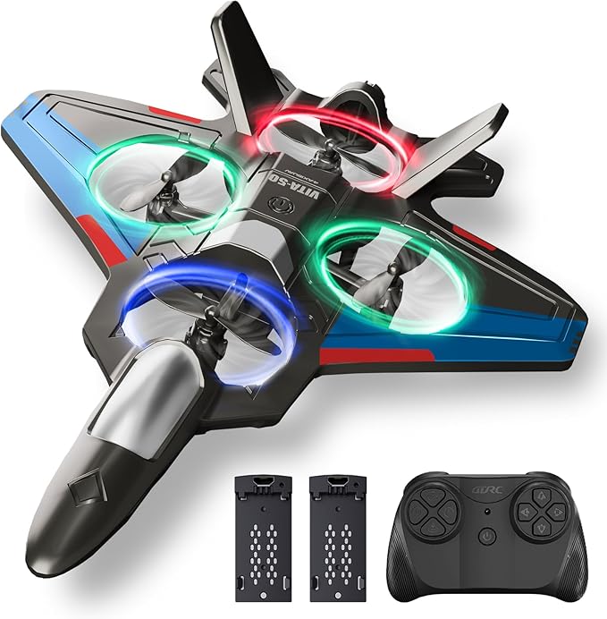RC Planes for Kids Adults Foam Remote Control Airplane Jet Helicopter Drone Toys for Kids Adults 8-12 12-16 Remote Control Plane Airplane Toys with Led Lights 360° Flip Stunt Rotation