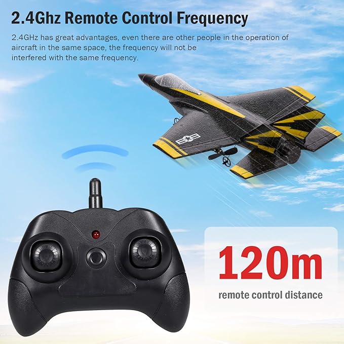 GoolRC FX635 RC Airplane 2 Channel RC Plane 2.4Ghz Remote Control Airplane Ready to Fly Foam Glider with 3 Axis Gyro Fixed Wing Aircraft Toys for Beginners and Adults