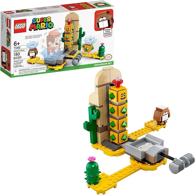 LEGO Super Mario Desert Pokey Expansion Set 71363 Building Kit Toy for Creative Kids to Combine with The Super Mario Adventures with Mario Starter Course (71360) Playset (180 Pieces)