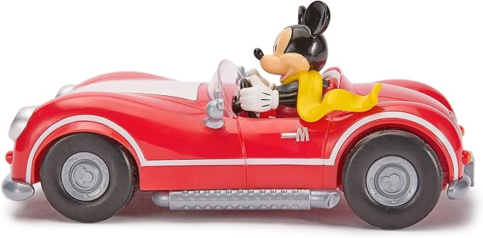 Disney Store Official Mickey Mouse's Vintage Remote Control Car for Kids - Gloss Red Convertible Roadster with Lights &amp Sounds Fun RC Car - Mickey Mouse Toy for Boys &amp Girls