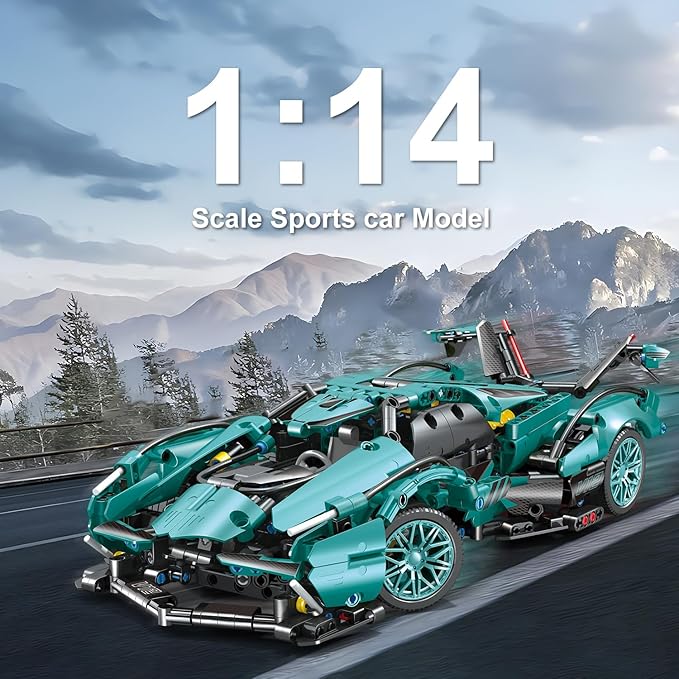 999 Piece Sports Car Building Blocks Toys Boys or Adults Kits 1:14 Race Car Model Building Set Adult Collectible Model Cars Set to Build STEM Super Cars Sets for Boys Girls Age 6-12 8-14