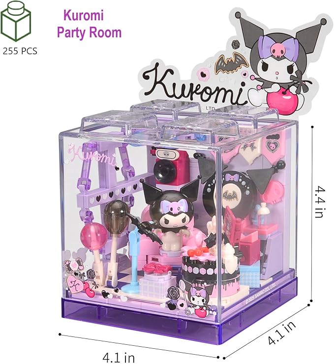 Cute Building Bricks Blocks Toys Miniature Sets with Transparent Display Fun Toy Collectible Gift for Fans Girls Birthday Party Supply Decorations Room Décor Plush Stickers Stuff Age 3 4 5 6