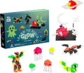 PLUS PLUS Learn to Build Set Interlocking Mini Building Blocks 3D Puzzle Construction Stem Toy for Kids - Glow in The Dark Mix 400 Pieces