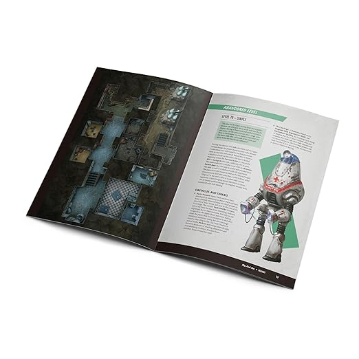Modiphius Entertainment: Fallout: The Roleplaying Game - Map Pack 1: Vault - RPG Accessory 32 Page Softcover Booklet &amp 4 Double-Sided Poster Maps