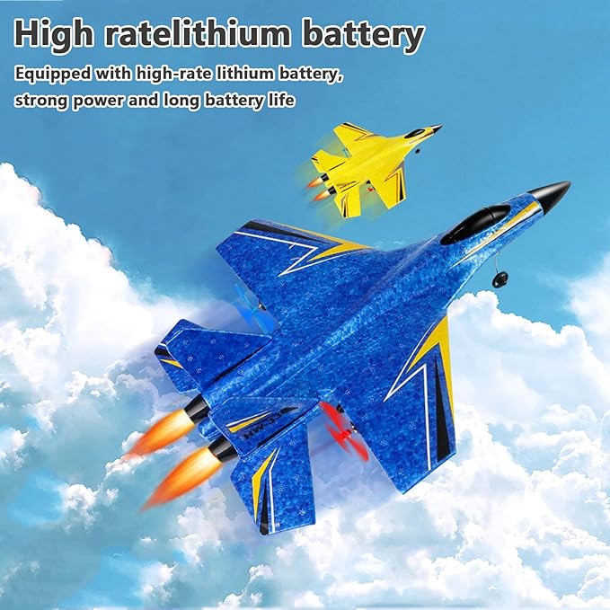 RC AirplaneGlider Aircraft.for Foam Remote Control Planes for Adults Beginners360° Flip Easy to Fly (Blue)