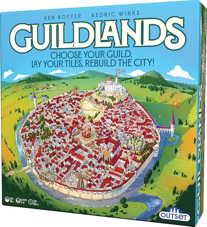 Guildlands - Choose Your Guild Lay Your Tiles Rebuild The City! - for 2 to 6 Players Ages 10 and up