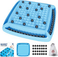 Magnet Game Magnet Chess Game for Kids 8-12 with 28pcs Magnetic Board Games for Kids and Adults Gifts for Boys &amp Girls 2-4 Players (Blue 28)