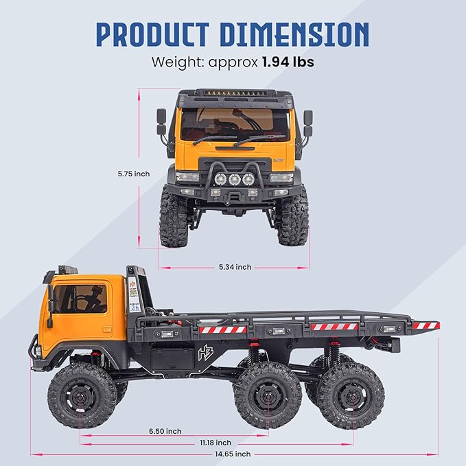 HOBBYPLUS ARKTOS V1.5 CR18P Rock Crawler RTR All Terrain - Remote Control Car Rock Crawler 1/18 Scale 6WD 2 Speed Transmission Off Road for Adults RC Hobbyists (Tan)