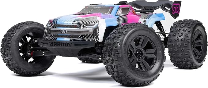 ARRMA RC Truck 1/8 KRATON 4X4 6S BLX BRUSHLESS V6 Speed Truck RTR (Lipo Battery and Charger Not Included) (Blue/Pink) ARA8608V6T2