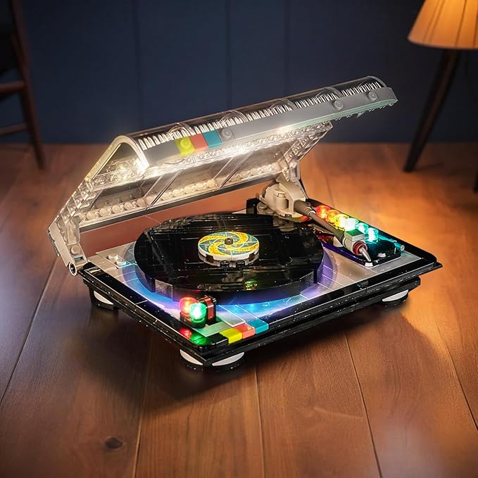 Upgraded Led Light Kit Compatible with Lego Retro Record Player Building Set Lights Decoration Compatible with Lego 40699 (Model Not Included)