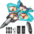4DRC V17 Foam Remote Control Airplanes RC Planes for Kids Adults 4-7 8-16 RC Airplane Fighter Jet with Light 360° Flip Fighter Jet Toy Gravity Sensing Stunt Roll Airplane Toy Gifts for Kids Boys