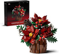 Nifeliz Poinsettia Flowers Building Set Artificial Poinsettia Floral Arrangement for Adults Tabletop Flower Decor for Home or Desk Display (767 PCS NF10347)