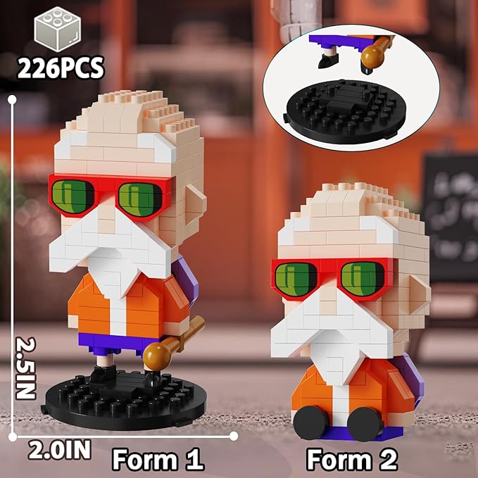 5 Dragon Figures Brick Mini Headz Building Toy 2IN1 Sitting &amp Standing Model Cute Main Dinosaur Ball Z Characters Merch Figures Micro Blocks Set Ideal Gift for Fans Adult Teen 14+ (1025PCS)