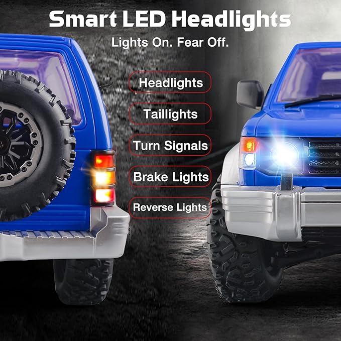 1/14 RC Rock Crawler 4X4 LD1297 4WD Off Road Truck 2.4G RC Climbing Car RTF Full Proportional Vehicles with LED Lights Hobby Toys for Adults