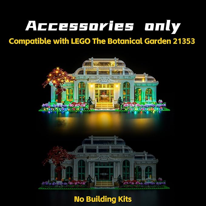 BrickBling LED Light Compatible with Lego The Botanical Garden Creative Lighting Kit Compatible with Lego 21353-No Bricks (RC Version Light)