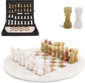 Marble Chess Set for Adults with Complementary Storage Box 15 White &amp Green Handmade Board Games for Adults Premium Chess Set Board Game with Extra Queens