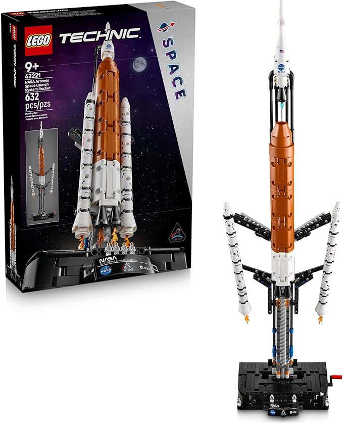 LEGO Technic NASA Artemis Space Launch System Rocket Building Toy for Boys &amp Girls - STEM Learning &amp Space Toy W/3-Stage Launch Function for Kids Ages 9+ - Idea for Birthdays - 42221