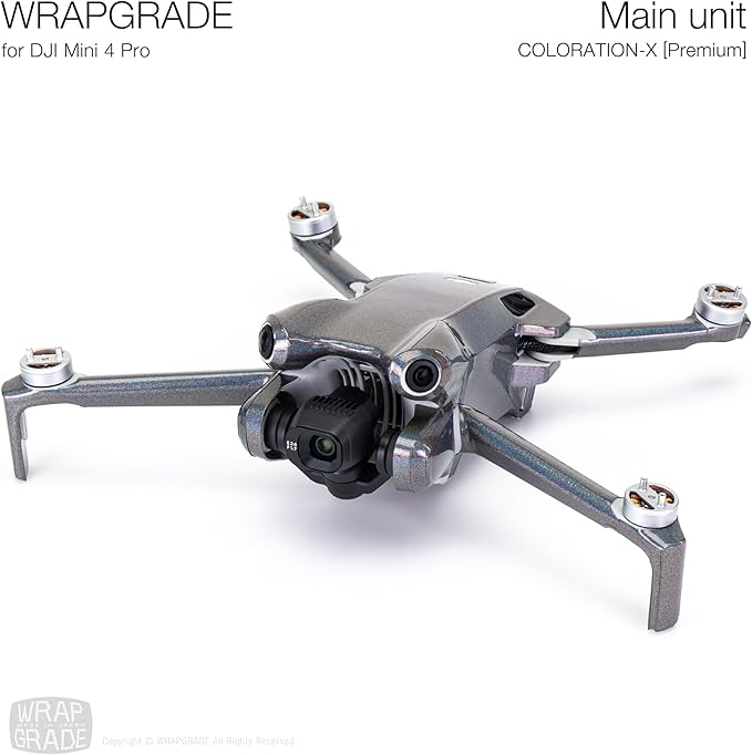 WRAPGRADE Skin Stickers Compatible with DJI Mini 4 Pro | Full Wrap (Coloration-X)