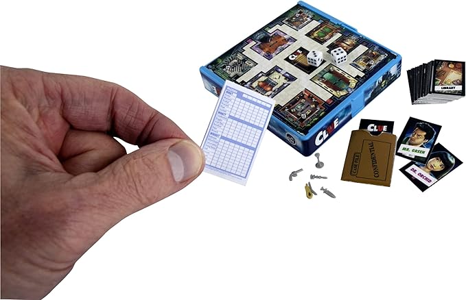Worlds Smallest Board Games Set of 4 - Clue Sorry Battleship Blokus (Bundle)