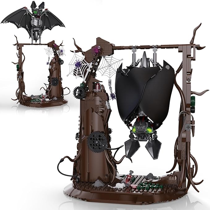 Ideas Bat Animal Building Set MOC Creative Bat Bird Model Kit Standing and Handstand Collectible Home Office Decor Toy Gift for Teens Adults 14+ (839PCS)