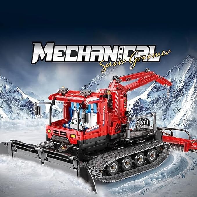 Technology Snow Groomer Building Set 2.4G/APP RC Snow Plough with Motor Truck Vehicle Building Block Compatible with Major Brands - 1100 Pieces