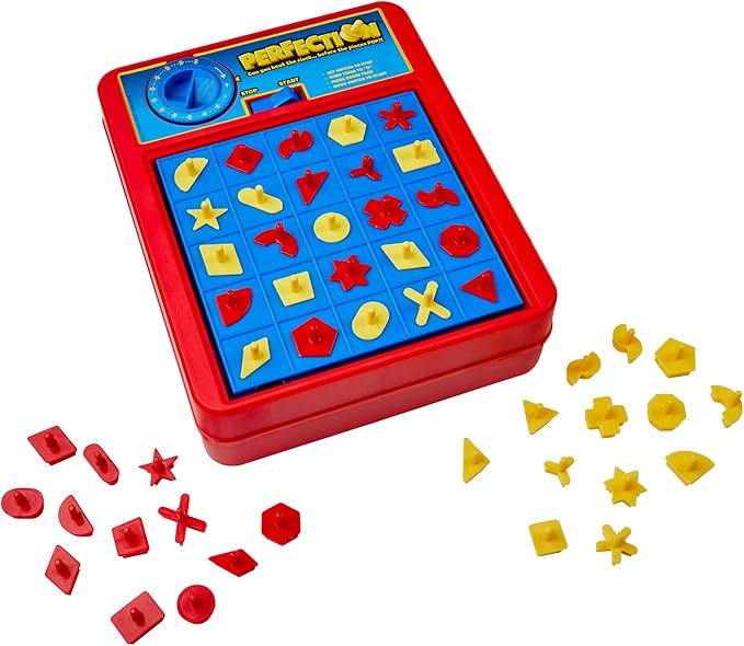 Hasbro Gaming Perfection Plus 2-Player Duel Mode Popping Shapes and Pieces Ages 5 and Up Easter Gifts for Kids (Amazon Exclusive)