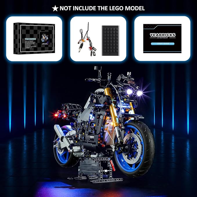 YEABRICKS LED Light for Lego-42159 Technic Yamaha MT-10 SP Building Blocks Model (Lego Set NOT Included)