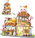 Lucky Cat Building SetOpenable Taiyaki Shop 923PCS Mini Brick Building Toy for Boys Girls Age 8+