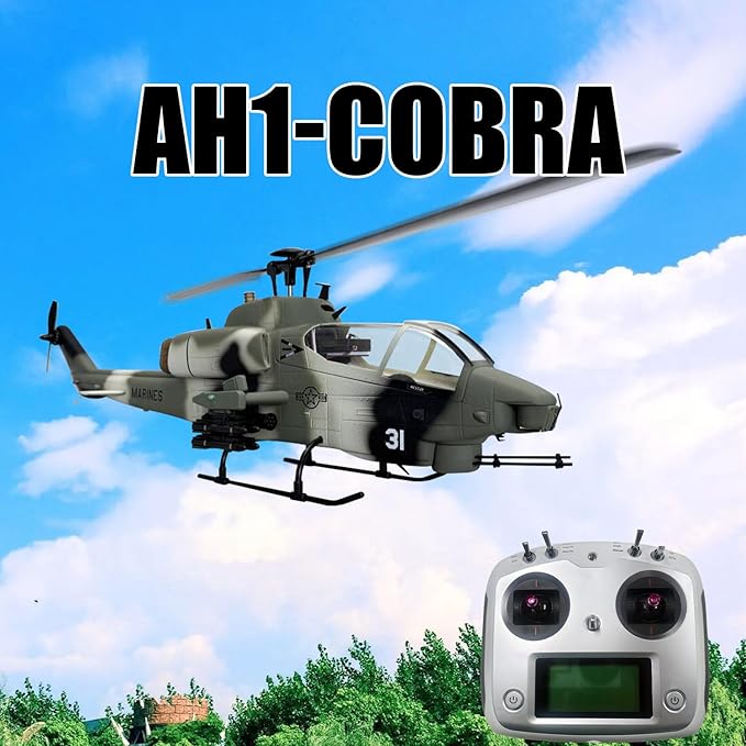 ZYHOBBY ROBAN 470 Size AH-1 Cobra Military Camouflage RTF RC Helicopter X2 GPS Model for Adults