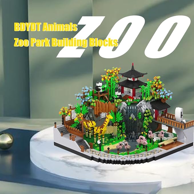 Architecture Zoo Micro Building Blocks Set（5000PCS） - Architectural Model Toys Gifts for Kid and AdultCreative Building Blocks Set for Zoo ArchitectureInteresting Gifts for Animal Enthusiasts