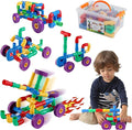 ZOZOPLAY STEM Learning Toy Tubular Pipes &amp Spouts &amp Joints 64 Piece Build Bicycle Tank Scootie Moter Skills Endless Designs Educational Building Blocks Set for Kid Ages 3+ Multicolor