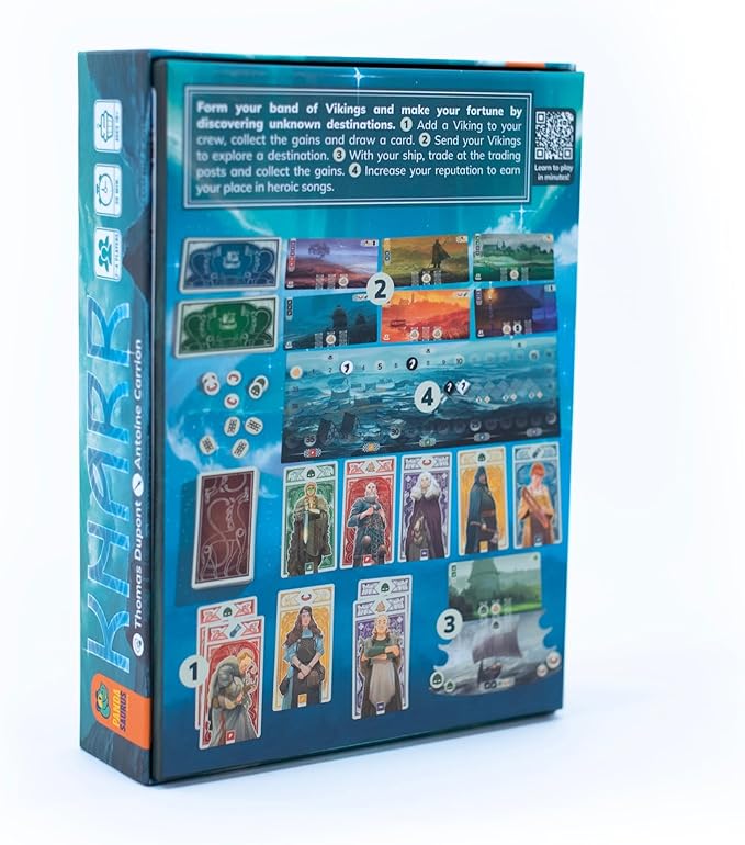 Knarr Board Game - Form the Greatest Band of Vikings! Thrilling Exploration and Strategy Game Fun Family Game for Kids &amp Adults Ages 10+ 2-4 Players 30 Min Playtime Made by Pandasaurus Games