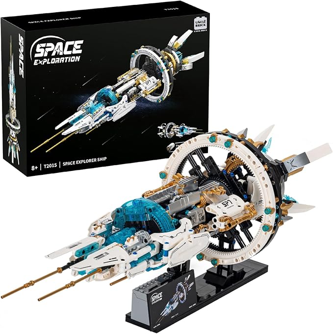 Space Spaceship Building Blocks Setwith Lights and Power MotorInterstellar Space StationSpace Exploration ToyCreative Gift Idea for Adults and Space Fansfor Boys and Gril Age 8-12