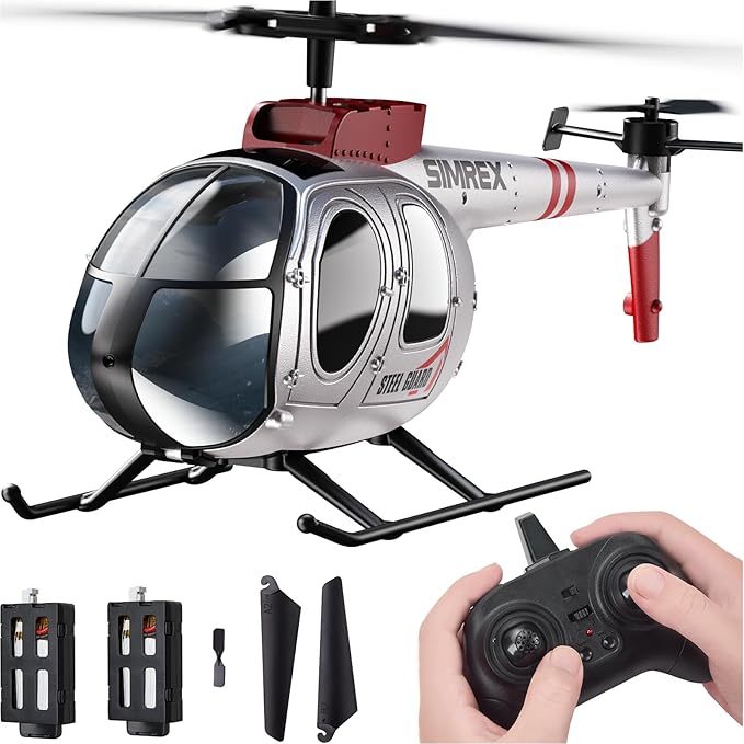 SIMREX RC HelicopterRemote Control Helicopter Toy for Kids &amp Beginners Altitude Hold 2 Speeds2 Batteries Gift for Kids Boys Girls