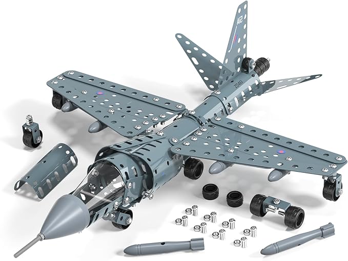 Lucky Doug STEM Building Projects Model Airplane Jet Set - Building Toys for Kids Ages 8-12 Assembly Science Kit for Boys 8 9 10 11 12 Years Old