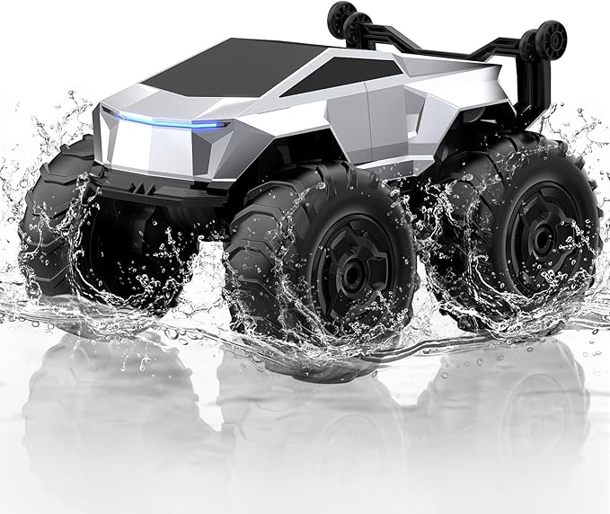 Blasland Remote Control Car 1:16 4WD Waterproof RC Monster Truck 2.4GHz All Terrain Amphibious RC Stunt Cars 360° Rotating Pick-up Truck Car Toys Gifts for Boys Age 6 7 8 9 10 11 12