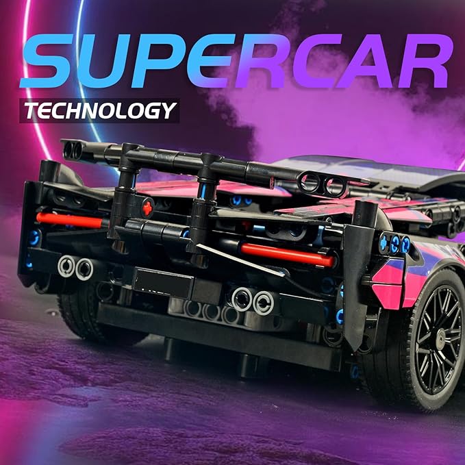 Remote Control Car Building Set 1:14 Technical Sports Racing Car Building Kit with Motors and Rechargeable Battery Toys Gift for Adults &amp Boys Age 12+ (1314 PCS)