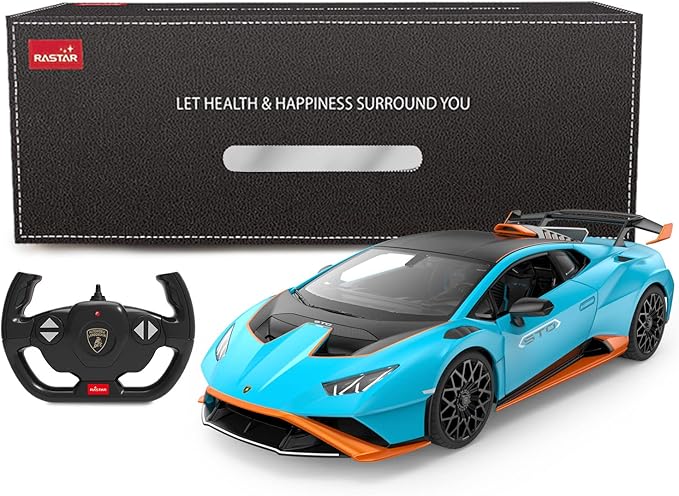 RASTAR Lamborghini RC Car 1/14 Lamborghini Huracán STO Model Car 2.4Ghz Blue Remote Control Toy Car for Boys