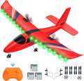 RC Airplane 2.4GHZ Remote Control Airplane 2CH RC Plane Hobby RC Airplanes Toy W/ 3 Batteries &amp Gyro Stabilizer Easy to Fly for Beginners Kids Boys Girls Adults (Red)