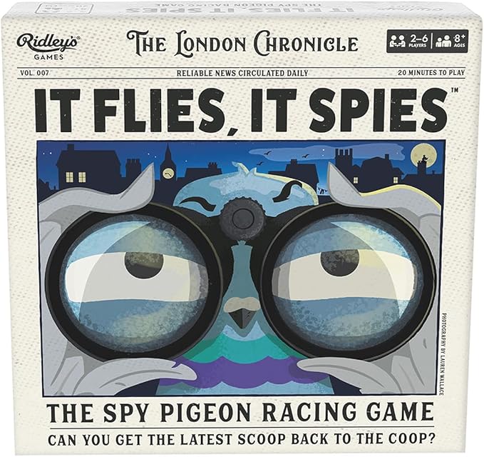 Ridley's Games: If Flies It Spies | The Spy Pigeon Racing Game | Family Strategy Game | for 2-6 Players and Age 8+ with a 20-Minute Playtime