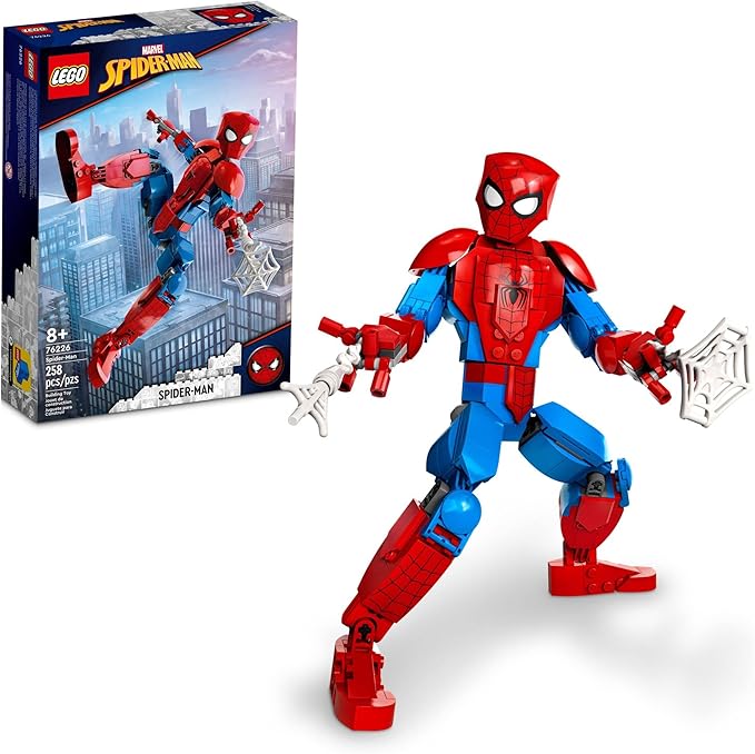 LEGO Marvel Spider-Man Building Toy Fully Articulated Action Figure Superhero Movie Set with Web Elements Gift for Grandchildren Collectible Model for Boys Girls and Kids Ages 8 and Up 76226