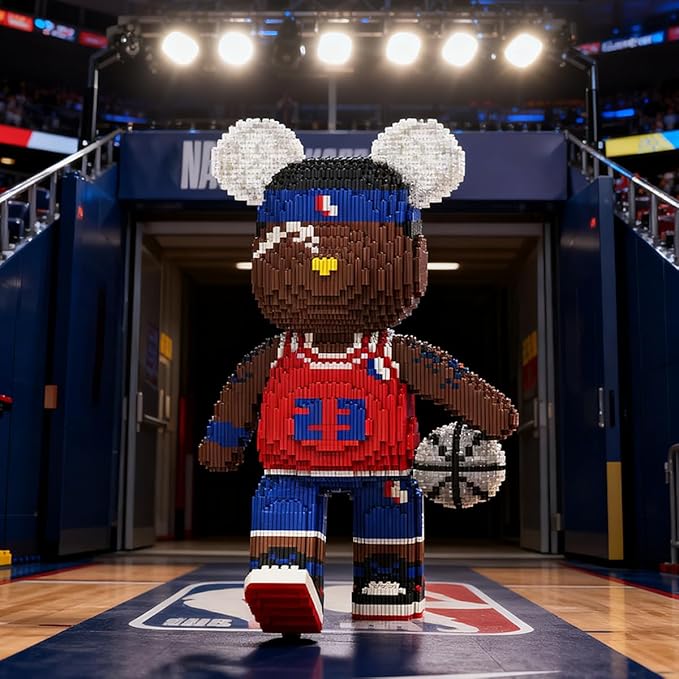 Teddy Basketball Bear Micro Building Blocks Set(16.9inches) Bear Building Blocks Gift for Adult 2026